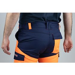 Pantalon de travail multirisque HV GALAXIE - ORANGE FLUO/MARINE image