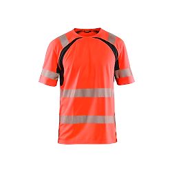 T-shirt de travail anti-UV haute visibilité 3397 - Rouge fluo/Noir image