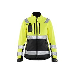 Veste de travail softshell haute visibilité femme 4902 - Jaune fluo/Noir image
