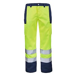 PANTALON FLUO BASE XP JAUNE FLUO/BLEU MARINE image