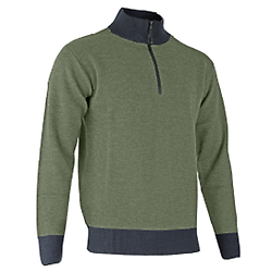 Pull de travail col camionneur TYLER - KAKI/GRIS NUIT image