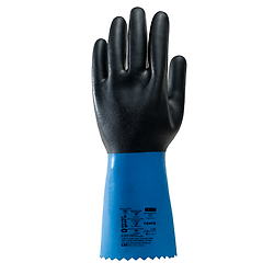Lot de 12 paires de gants EUROCHEM NE530 - Noir/Bleu image