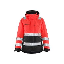 Veste de travail doublée haute visibilité femme 4872 - Rouge fluo/Noir image