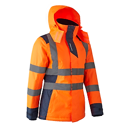 Parka de travail haute visibilité Femme HORA  - Orange HV/Marine image