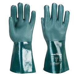Gants PVC 35cm double trempage Vert image