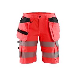 Short de travail haute visibilité stretch femme 7186 - Rouge fluo image