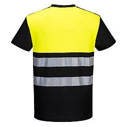 T-shirt PW3 haute visibilité classe 1 Noir/Jaune image