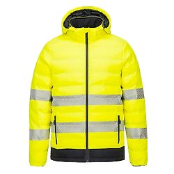 Doudoune chauffante haute visibilité par ultrasons Jaune/Noir image