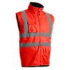 KANATA Parka de travail multicouches imperméable haute visibilité - Rouge Fluo / Gris image 0