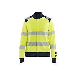 Sweat de travail zippé multinormes femme 3471 - Jaune/Marine image