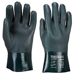 Gants PVC 27cm double trempage Vert image