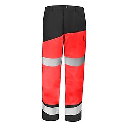 PANTALON FLUO SAFE XP ROUGE FLUO/GRIS CONVOY image
