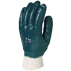 Lot de 10 paires de gants Manutention nitrile bleu dos enduit - standard image