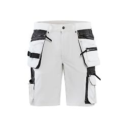 Short de travail stretch pour peintre 4D 1088 - Blanc/Gris foncé image