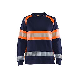 Sweat de travail haute visibilité femme 3409 - Marine/Orange image