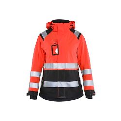 Veste de travail hardshell haute visibilité femme 4904 - Rouge fluo/Noir image