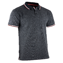 Polo de travail MC maille piquée chinée LORD - GRIS CHINÉ FONCÉ image