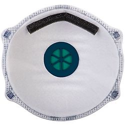 Boite de 10 masques FFP2 à valve Charbon Dolomite Blanc image