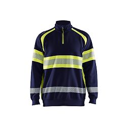 Sweat de travail haute visibilité 3553 - Marine/Jaune image