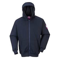 Sweatshirt FR zippe a capuche Marine image