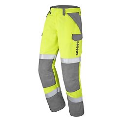 PANTALON BAYO JAUNE FLUO/GRIS ACIER image