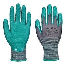 Lot de 12 paires de gants Grip 15 nitrile Gris /Vert image