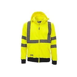 Sweat de travail haute visibilité avec zip MELODY - Jaune Fluo image