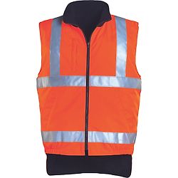 Gilet de travail polaire sans manche haute visibilité HI-WAY - Orange Fluo image