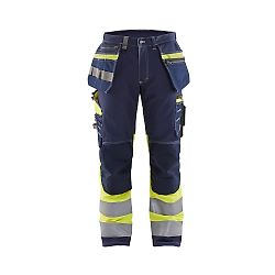 Pantalon de travail haute visibilité stretch 1794 - Marine/Jaune fluo image