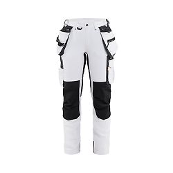 Pantalon de travail peintre stretch 4D femme 7179 - Blanc/Gris foncé image