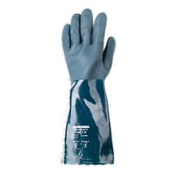 Lot de 10 paires de gants avec double enduction sur la main EUROCHEM 3740 - PVC Vert image