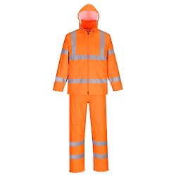 Ensemble de pluie enroulable haute visibilité Orange image