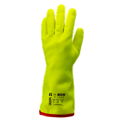 Lot de 6 paires de gants EUROWINTER F110 - Tricot sans couture à base de nylon - Enduction totale en PVC jaune - coupe droite image