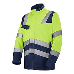 BLOUSON FLUO SAFE XP JAUNE FLUO/BLEU MARINE image