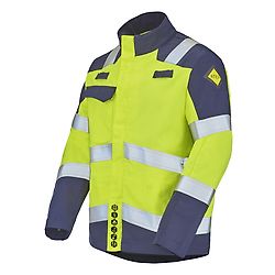 BLOUSON BLANCAS JAUNE FLUO/BLEU MARINE image