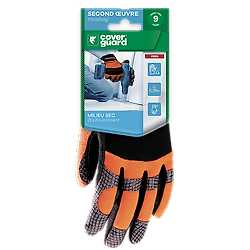 Lot de 5 - Gants Manutention S syntgris - paum silicon - dos Spandx orange image