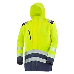 PARKA COQUE ERWIN JAUNE FLUO/BLEU MARINE image