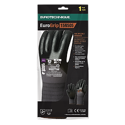 Lot de 10 paires de gants Manutention EUROLITE 15N505 15G double end nit paume+3/4 dos image