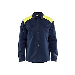 Chemise de travail multinormes 3238 - Marine/Jaune image