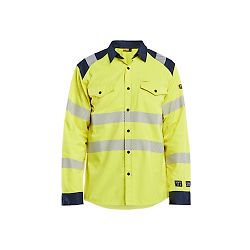 Chemise de travail multinormes inhérent 3239 - Jaune fluo/Marine image