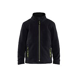 Veste de travail Micropolaire Enfant - Noir/Jaune fluo image