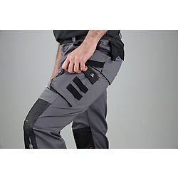 Pantalon de travail stretch ARION - GRIS ACIER/GRIS FONCE image