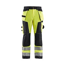 Pantalon de travail haute visibilité artisan 1568 - Jaune fluo/Noir image