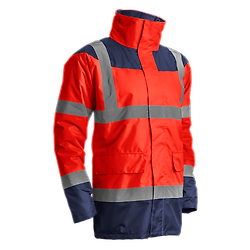 Parka de travail hiver haute visibilité KETA - Rouge Fluo image