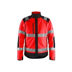 Veste de travail polaire coupe vent haute visibilité 4888 - Rouge fluo/Noir image