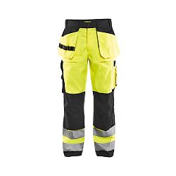 Pantalon de travail artisan haute visibilité 1533 - Jaune fluo/Noir image