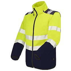 VESTE SOFTSHELL OURAL JAUNE FLUO/BLEU MARINE image