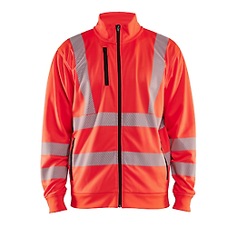 Sweat de travail zippé haute visibilité 3563 - Rouge fluo image