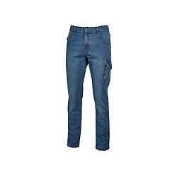 Jean de travail extensible à poches JAM - Bleu Denim image