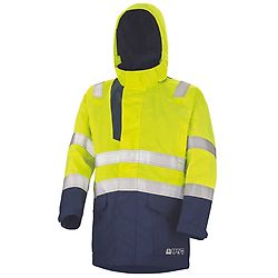 PARKA HV INTEMPERIES ACCESS JAUNE FLUO/BLEU MARINE image